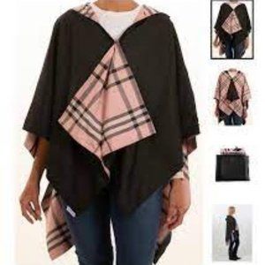 RainRap Poncho Pink Plaid NWT